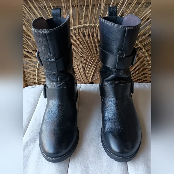 Montana Black Leather Buckle Boots_9 - Picture 2 of 6